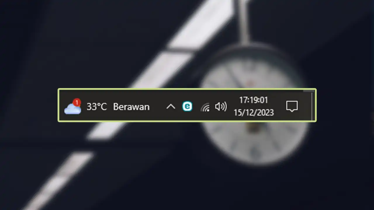 Menampilkan detik di jam Taskbar Windows 10 dan 11